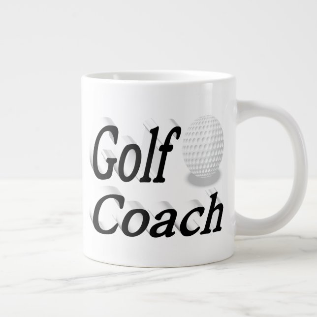 Golf Coach halv text Giant Coffee Mugg Jumbo Mugg (Höger)
