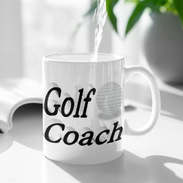 Golf Coach halv text Kaffe Mugg