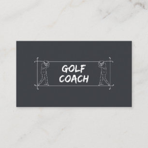 Golf Coach Lärare Lektioner Instruktion Instruktör Visitkort