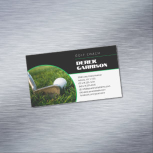 Golf Coach Professionell Golf Instructor Lesson Magnetiska Visitkort