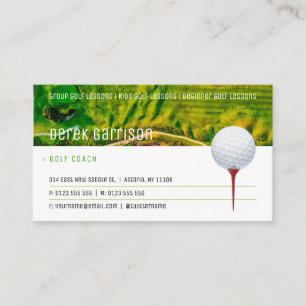 Golf Coach Professionell Golf Instructor Lesson Visitkort