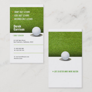 Golf Coach Professionell Golf Instructor Lesson Visitkort