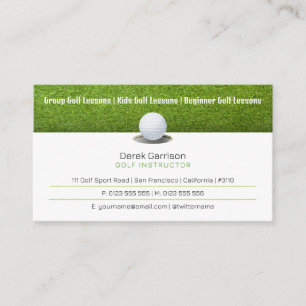 Golf Coach Professionell Golf Instructor Lesson Visitkort
