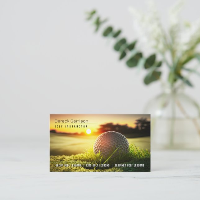 Golf Coach | Professionell Golf Instructor Visitkort (Stående Fram)