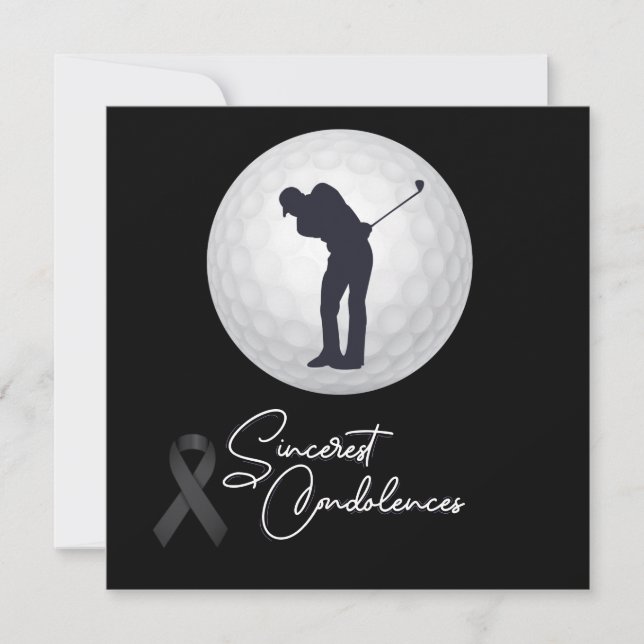 Golf Condolences sympati för kvinnan golfer Kort (Framsida)