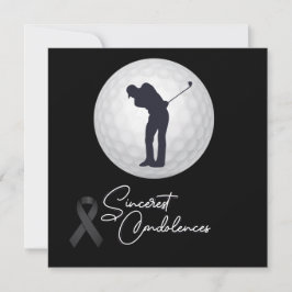 Golf Condolences sympati för kvinnan golfer Kort