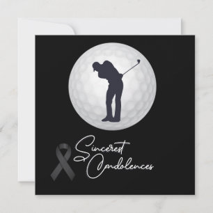 Golf Condolences sympati för kvinnan golfer Kort