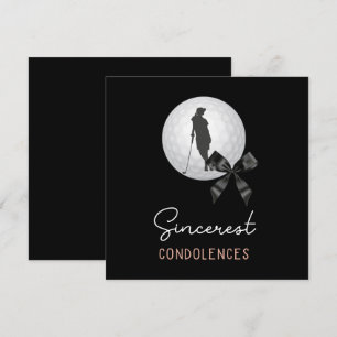 Golf Condolences sympati för kvinnan golfer Kort