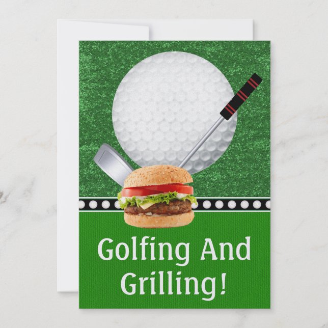 Golf Cookout-händelse - SRF Inbjudningar (Framsida)