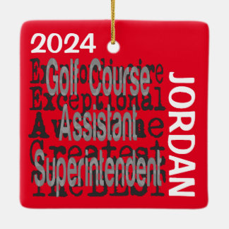 Golf Course Assistant Superintendent Extraordinai Julgransprydnad Keramik