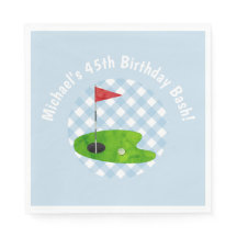 Golf Course Blue White Preppy Land Klubb Party