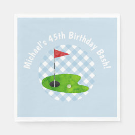 Golf Course Blue White Preppy Land Klubb Party Pappersservett