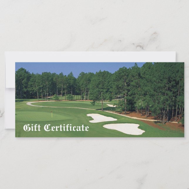 Golf Course Business Gift Certificate (Framsida)