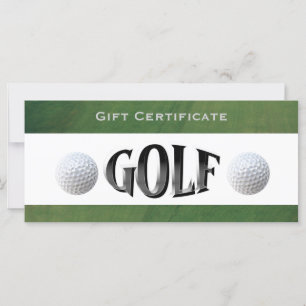 Golf Course Business Gift Certificate