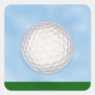 Golf Course Chip Shot Sports Fyrkantigt Klistermärke
