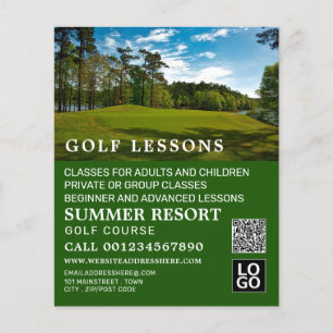 Golf Course, GoIf Lesson Advertising Flyer
