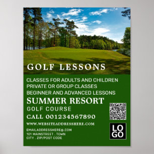 Golf Course, GoIf Lesson Advertising Poster
