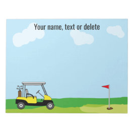 Golf Course Golf Cart Personlig Anteckningsblock