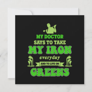 Golf Course Golfer Golfing Putter Caddy Birdie Gif Inbjudningar