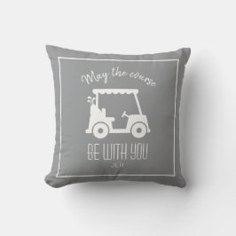 Golf Course Golfer Quote Cute Cart Anpassningsbar Kudde
