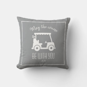 Golf Course Golfer Quote Cute Cart Anpassningsbar  Kudde