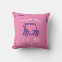 Golf Course Golfer Quote Cute Golf Cart Customized Kudde