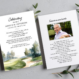Golf Course Golfing Firande of Life Photo Inbjudningar