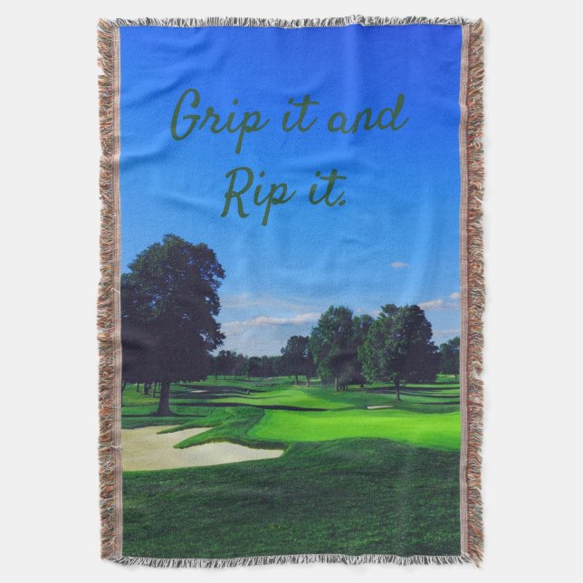 Golf Course Grip den och Rip den Filt (Framsidan Vertikal)