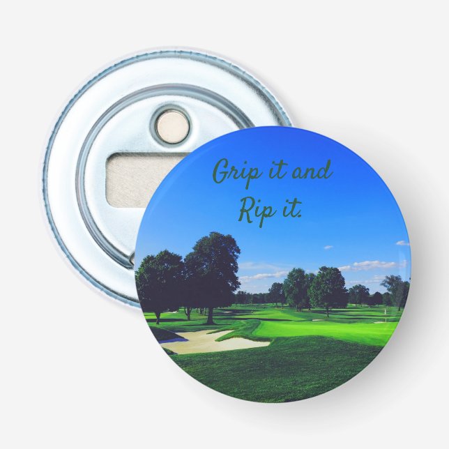 Golf Course Grip den och Rip den Flasköppnare (Framsidan)