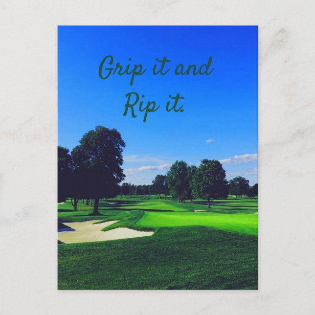 Golf Course Grip den och Rip den Vykort (Framsida)