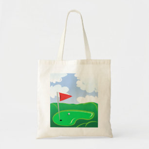 Golf Course Grönt Tote Bag Tygkasse