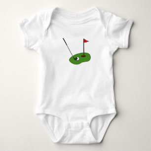 Golf Course Hål med Flagga T Shirt