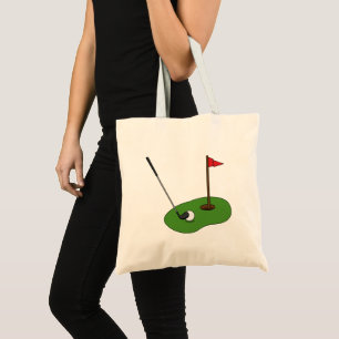 Golf Course Hål med Flagga Tygkasse