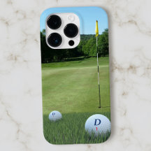Golf Course Photo Golfer Fairway Monogrammed Boll