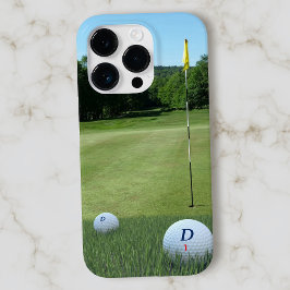 Golf Course Photo Golfer Fairway Monogrammed Boll