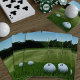 Golf Course Photo Golfing Pappa Monogram Golfer Kortlek (Skapare uppladdad)