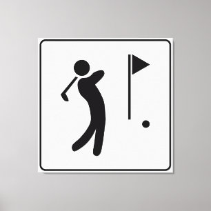 Golf Course Pictogram Canvastryck