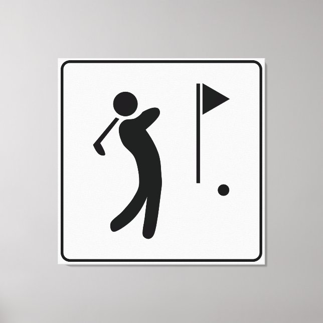 Golf Course Pictogram Canvastryck (Framsida)