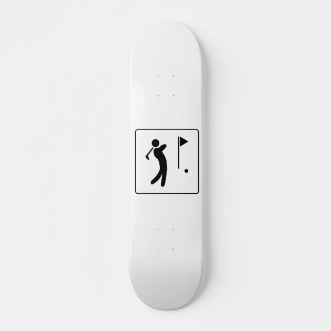 Golf Course Pictogram Mini Skateboard Bräda 18,5 Cm (Framsida)