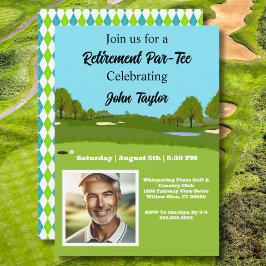 Golf Course Retirement Party Invitation with Photo Inbjudningar