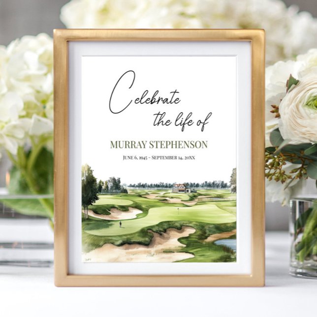 Golf Course Welcome to Celebration Of Life Poster (Skapare uppladdad)