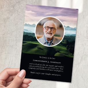Golf Courto Photo Sympathy Funeral Memorial Tack Kort