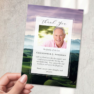Golf Courto Photo Sympathy Funeral Memorial Tack Kort