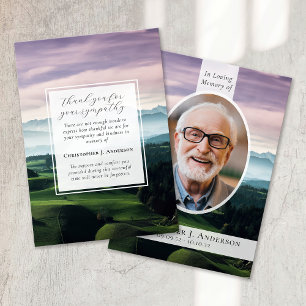 Golf Courto Photo Sympathy Funeral Memorial Tack Kort