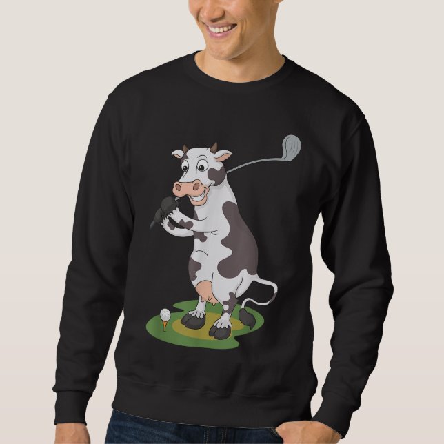 Golf Cow Golf Lång Ärmad Tröja (Framsida)