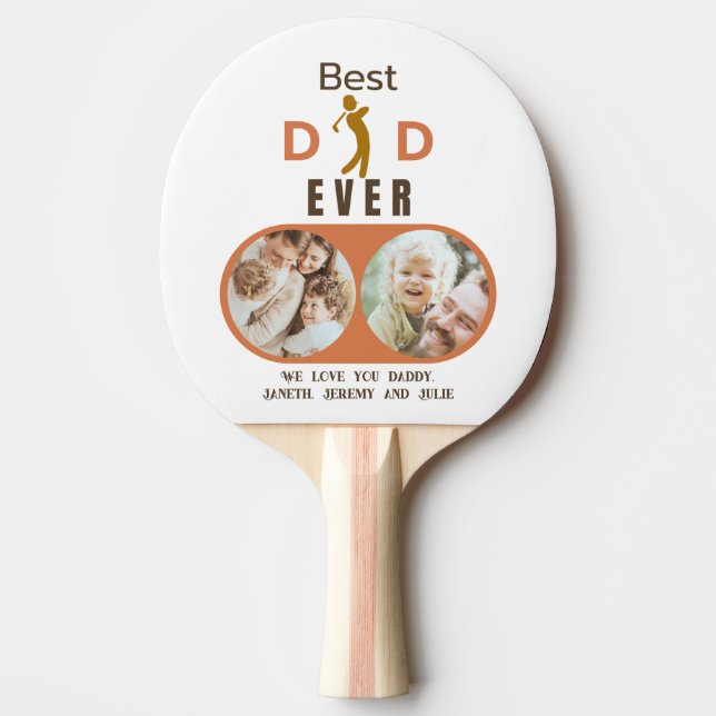 Golf Cute Coola Modern Fars dag Ping Pong Paddle Pingisracket (Framsidan)