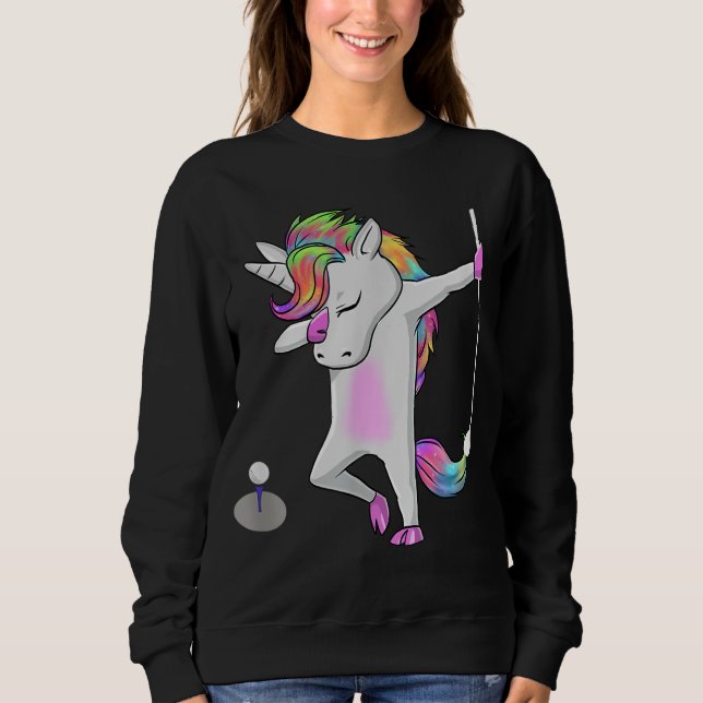 Golf Dabbing Unicorn Funny Dab Dance Funny Gift T Shirt (Framsida)