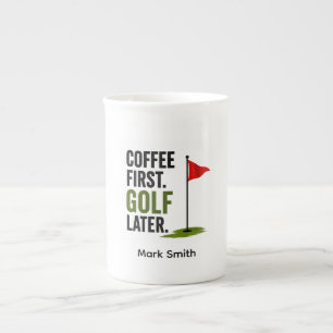 Golf daglig kaffe  benporslin mugg