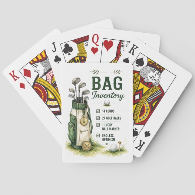 Golf Daglig Liv Rolig Checklista Casinokort (Baksidan)
