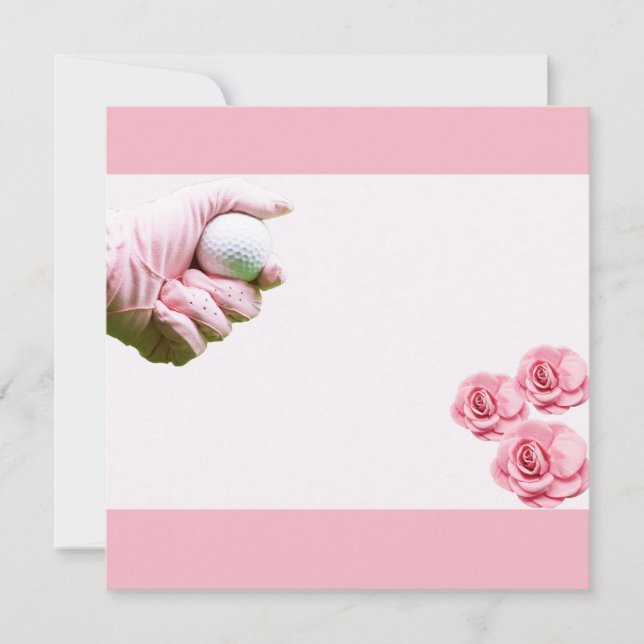 Golf Dam golfer håller boll (Framsida)